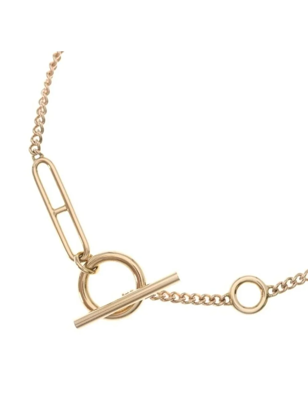 Hermes Chaine D'ancre Echappee 18k Pink Gold Necklace